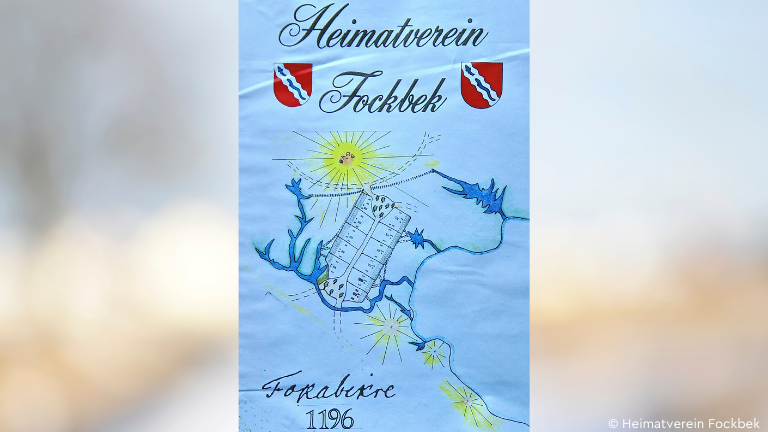 Altes Dokument mit Aufschrift: Heimatverein Fockbek, Fokabikre 1197