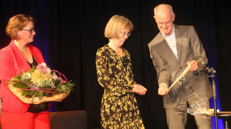 Bente Reimer, Heinke Hannig und Joachim Stoll beim Kappelner Literaturpreis
