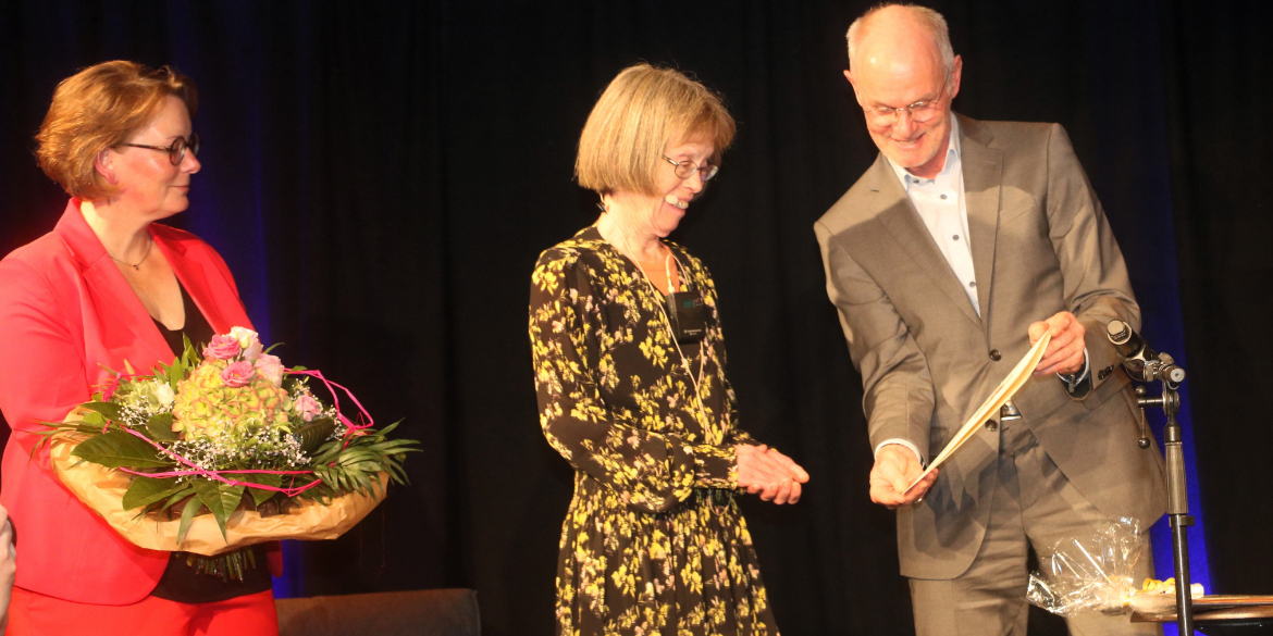 Bente Reimer, Heinke Hannig und Joachim Stoll beim Kappelner Literaturpreis
